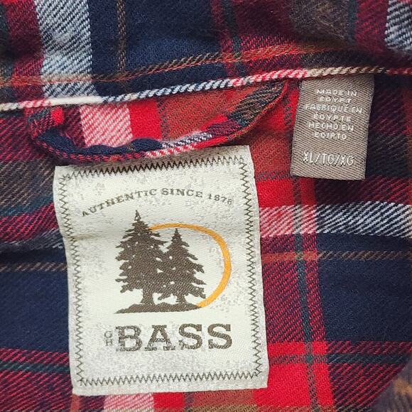 Men's G.H. Bass Fireside Button Down Flannel shirt size XL regular NWT - Picture 6 of 6